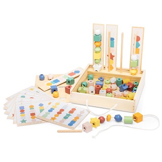 Wooden beads sequence game
